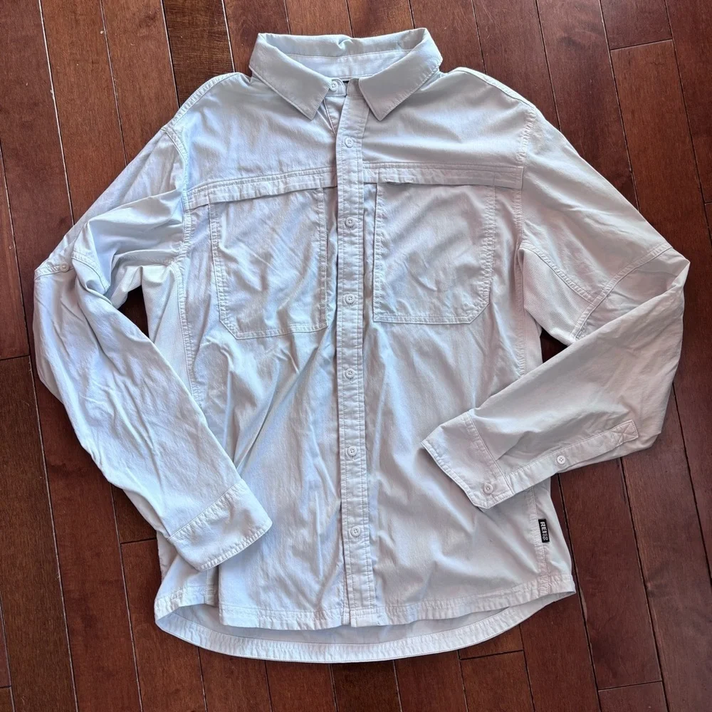 REI Co-op Men's White Outdoor Hiking Button-Down Shirt - Picture 1 of 10